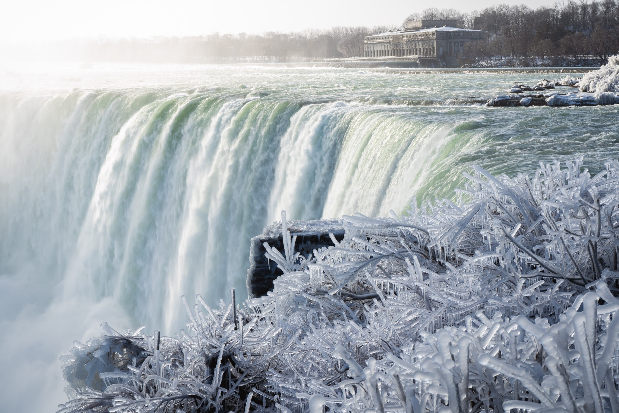 Niagara falls during winter