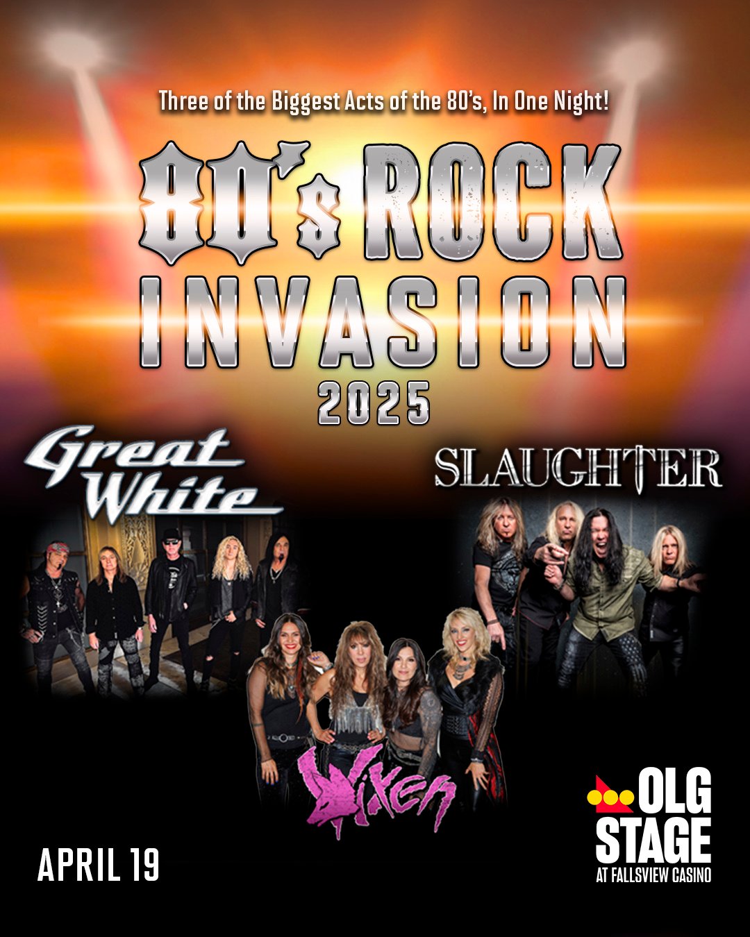 80’s Rock Invasion 2025 – Great White & Slaughter