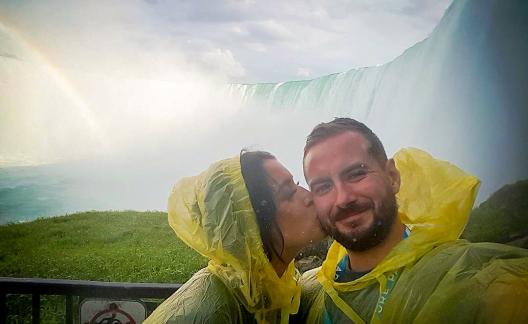 Couple Journey Behind the Falls